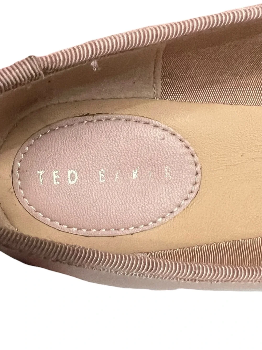 🌻 NEW w/Tag Ted Baker Pink Ballerina Flats Almond Toe Signature Bow Size 9